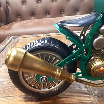 輸入雑貨　アナログ　『ハーレー風バイク置時計』　ブリキ素材　ヴィンテージ仕様 Amazon.co.jp: アナログ 『ハーレー風バイク置時計』 ブリキ素材